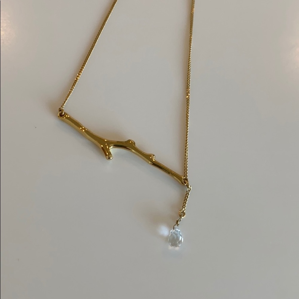 Gold branch necklace